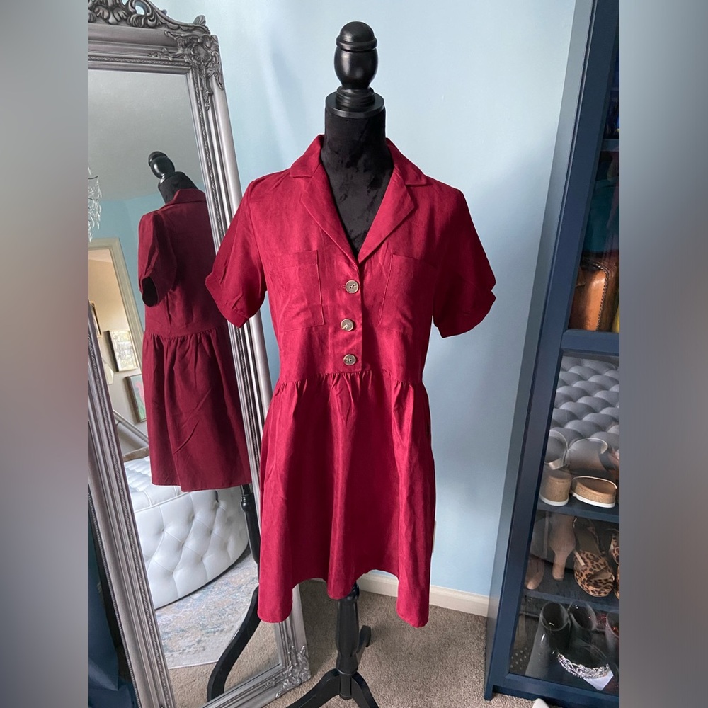 Burgundy Dress - Medium